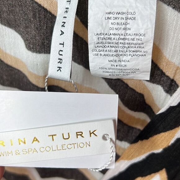 Trina Turk VIVANT MIDI WRAP DRESS Swim Cover Up NWT XS - Picture 4 of 9